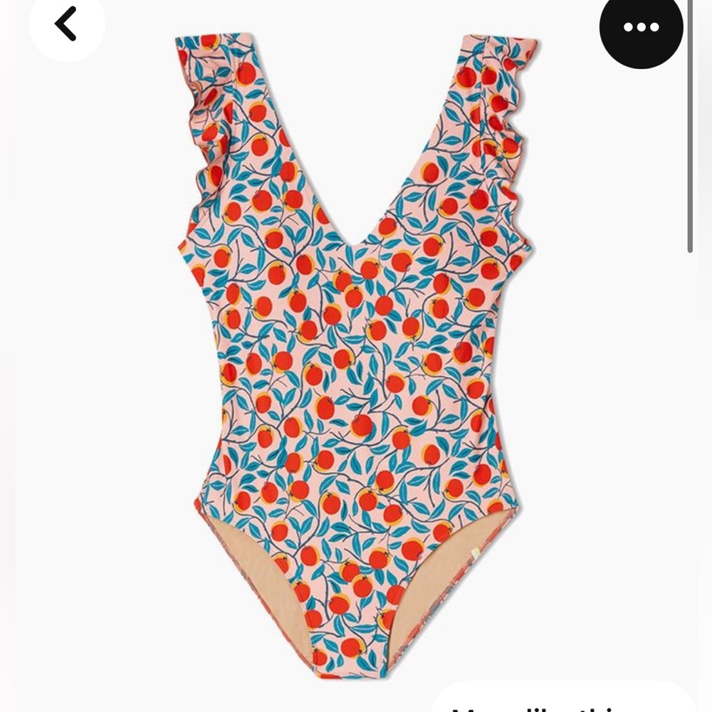 NWT SUMMERSALT The Ruffle Backflip in Pink Nectarine Orchard Size 6